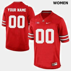 NCAA Ohio State Buckeyes Women's #00 Customized Red Nike Football College Jersey QED1245DD